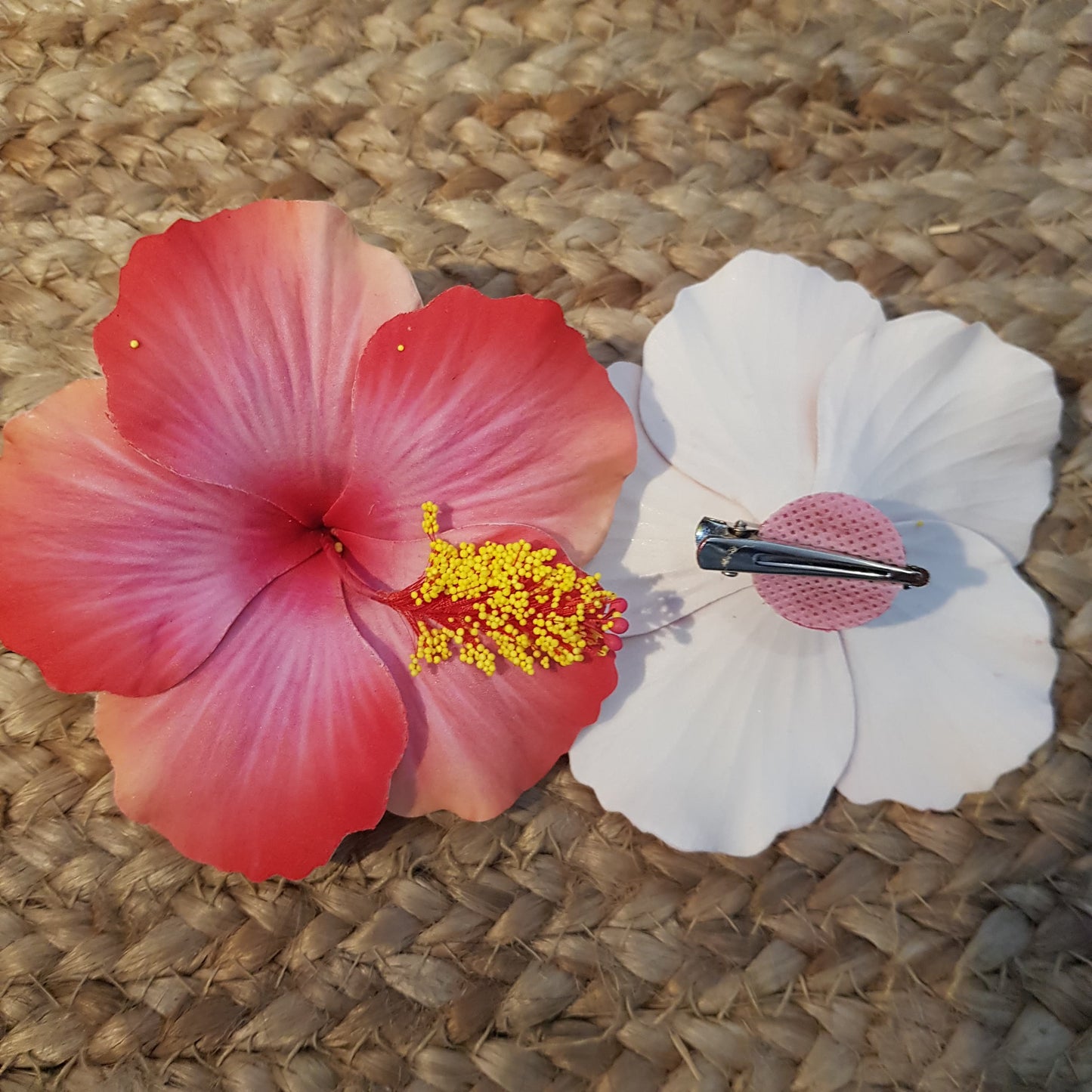 Pic fleur Hibiscus rose par lot de 100  *précommande*